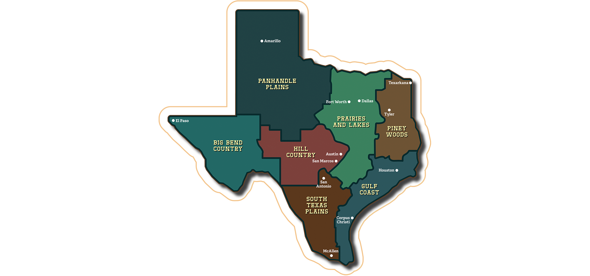 Texas Regions Map